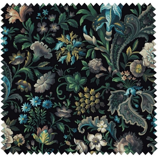 Tela FLORIKA VELVET - ONYX HOUSE OF HACKNEY