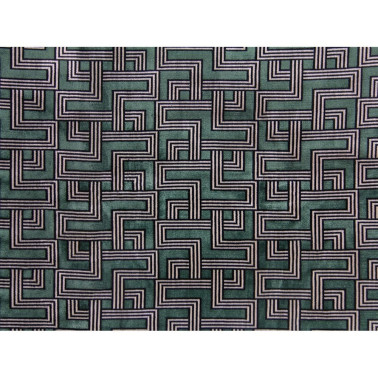 INTERCEPTION JACQUARD VELVET 04 GREEN MOSS