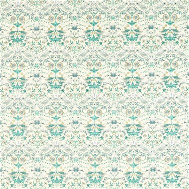 Strawberry Thief Embroidery Teal F1745-04