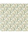 Golden Lily Embroidery Linen Teal F1742-03